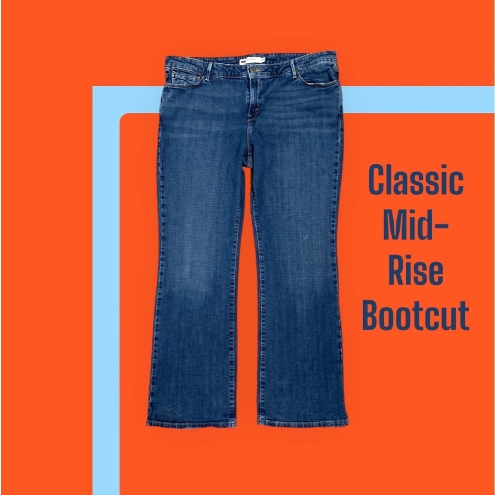 LEVI’S 590 Bootcut Mid-Rise Denim Jeans Size 16W Pre-Owned